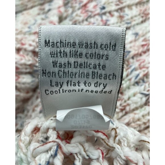 Lauren Conrad Open Knit Sweater With Back Ribbon Tie Multicolored Ladies Medium - Picture 9 of 10